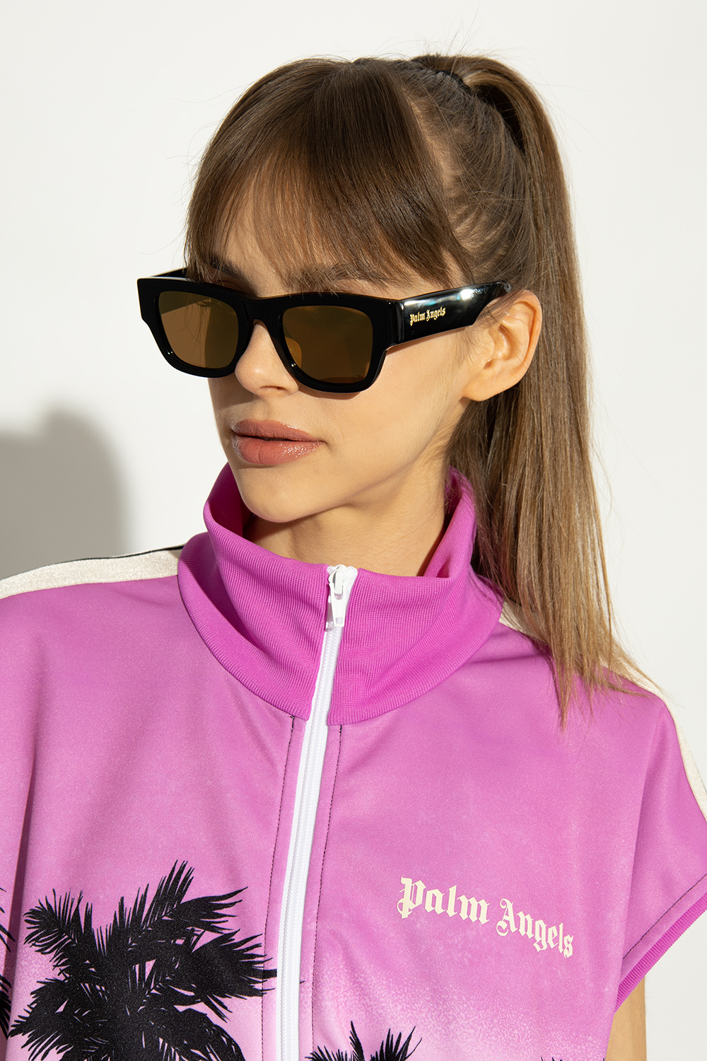PALM ANGELS スクエアフレムサンクラス PERI025S23PLA001 1076 SchaferandweinerShops France - These subtle sunglasses from
